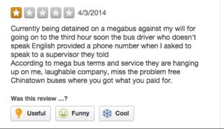 Illustration for article titled 'Coated in Vomit': Grim Yelp Reviews of Very Long Bus Rides